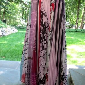 Boho Accordion Pleat Multi Color Maxi Skirt 12